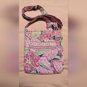 Pinwheel Pink Vera Bradley Retired Medium Crossbody Purse Shoulder Bag